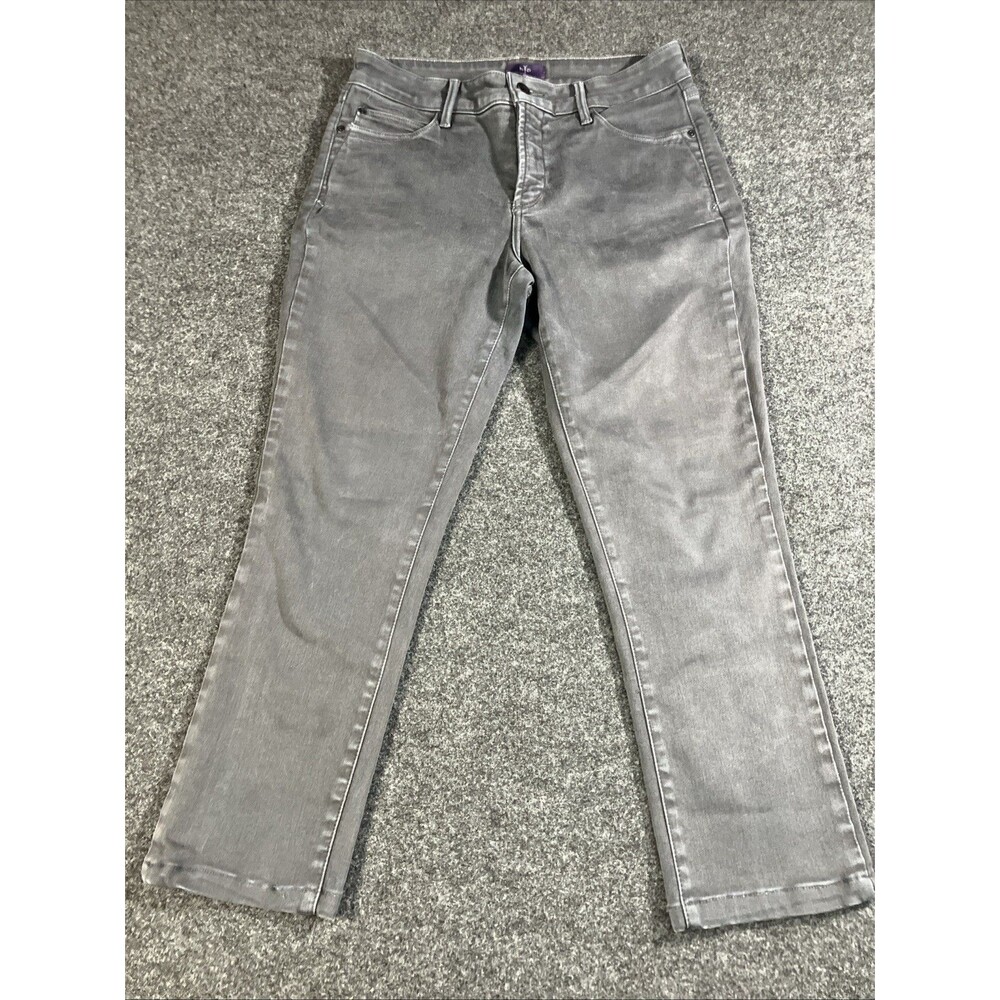 NYDJ Womens Grey Denim Leggings Size 6 Skinny Legging Jeans Lift Tuck Stretch